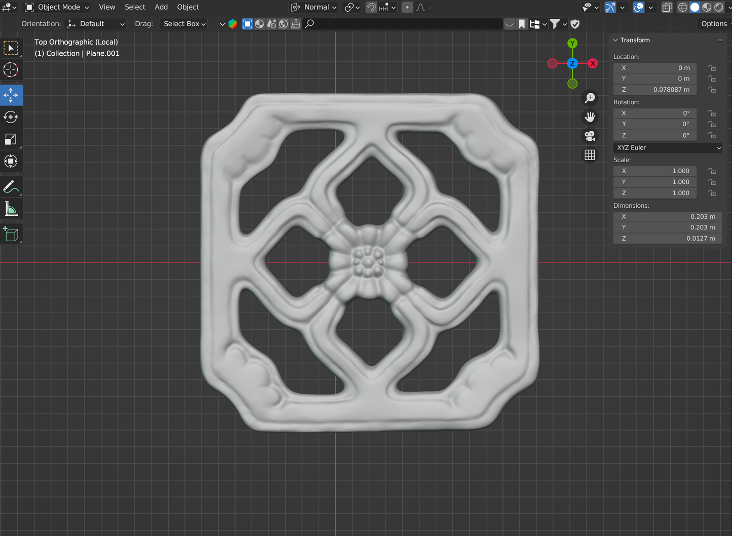 Realistic Chinese Jade Breezeway Tile STL files for 3D Printing