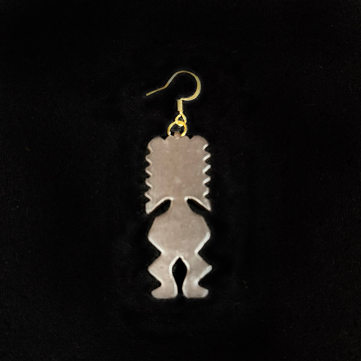 Tiki Ku Earrings | Wood-Look Resin