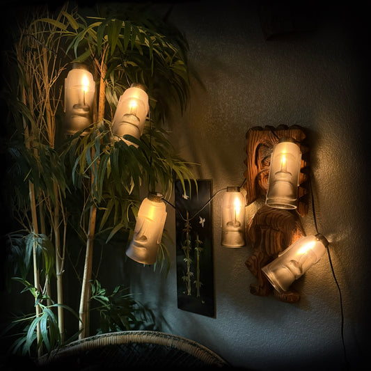 Moai String Lights Vintage Inspired