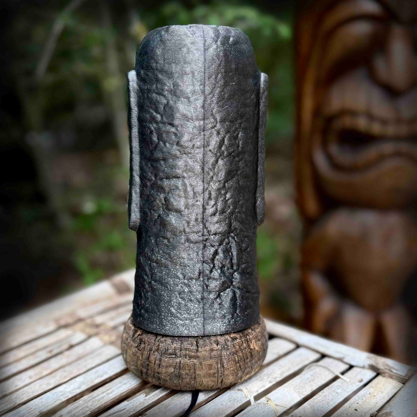 Moai Table Lamp On Cork Float