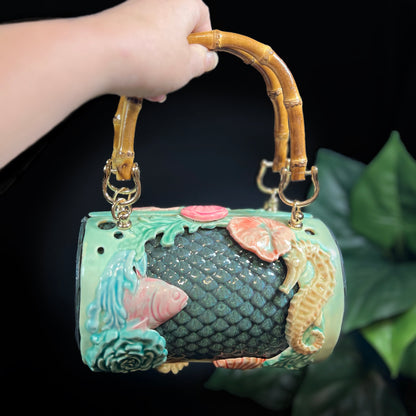MERMAID BARREL BAG - 50's Inspired Barrel Bag