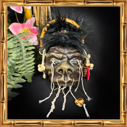 SHRUNKEN HEAD DRAWSTRING PURSE