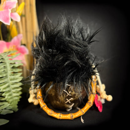 Shrunken Head Tiki Drawstring  Purse