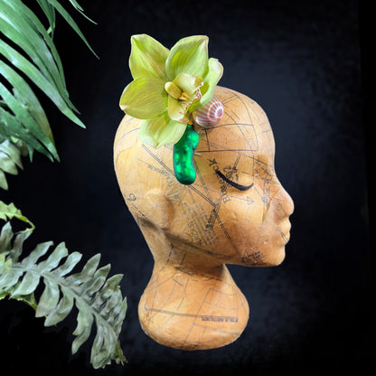 HIDE THE PICKLE -TIKI CHRISTMAS FASCINATOR