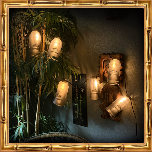 Moai String Lights Vintage Inspired