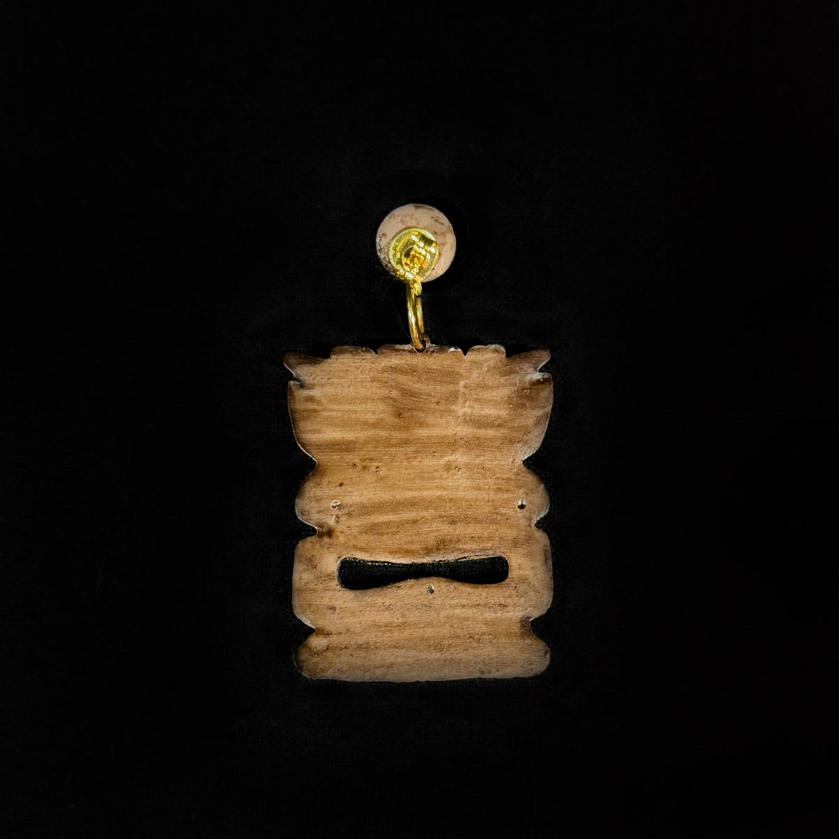Wood Look Tiki Earrings | Wood-Look Resin