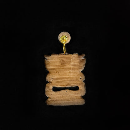 Wood Look Tiki Earrings | Wood-Look Resin