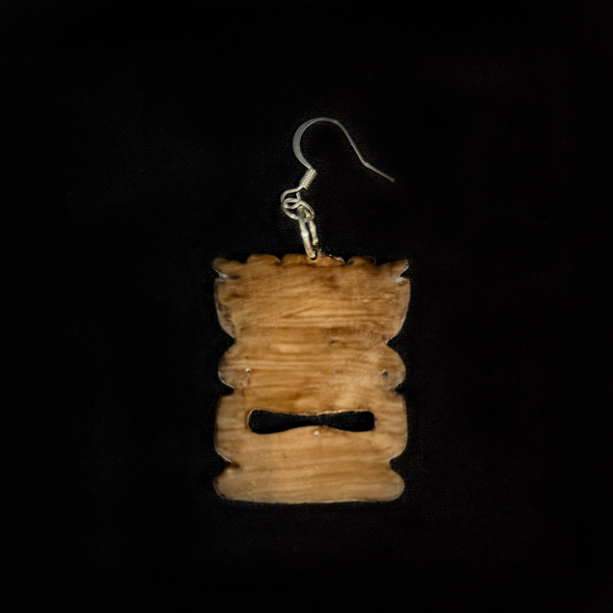 Wood Look Tiki Earrings | Wood-Look Resin