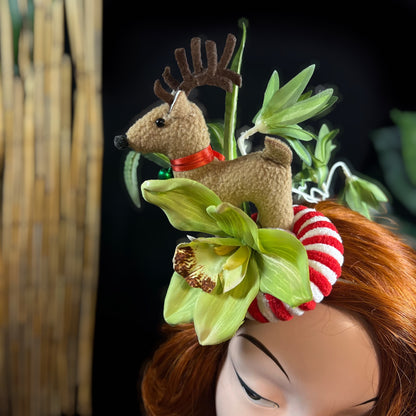 TIKI RUDOLPH REINDEER FASCINATOR