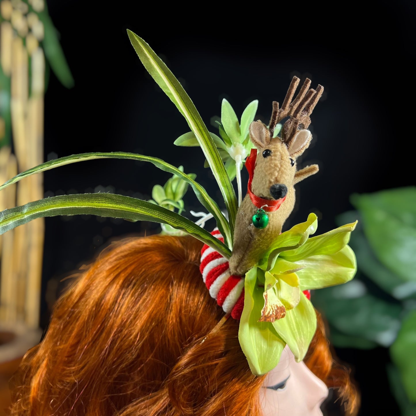 TIKI RUDOLPH REINDEER FASCINATOR