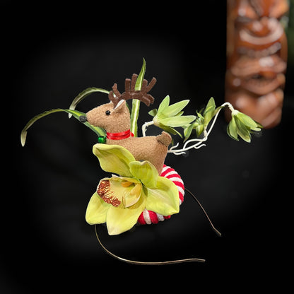 TIKI RUDOLPH REINDEER FASCINATOR